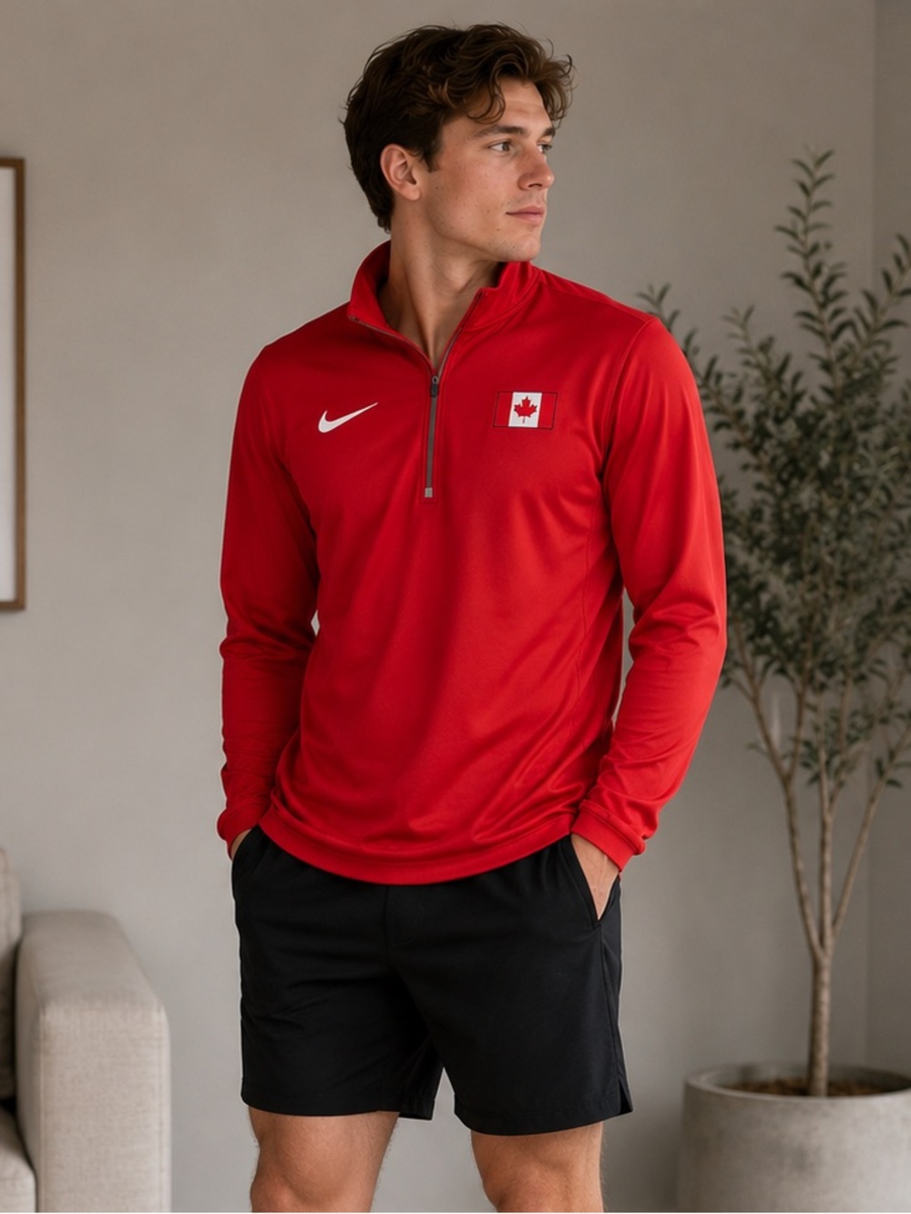 Nike Canada Pro Elite Running 1/2 Zip Lightweight Running Jacket, Never worn, L